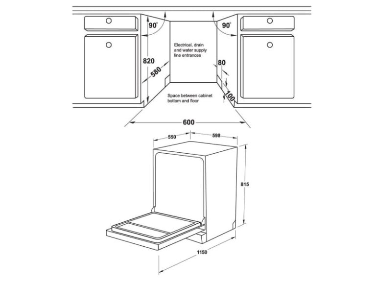 Kích thước máy rửa bát Hafele mini, độc lập, âm tủ 2023 Kich-thuoc-may-rua-bat-hefele-3-768x576