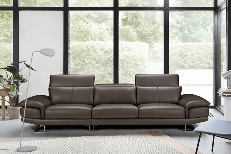 Mặt Trước Ghế Sofa Băng Bọc Da HomeStory HS-8007