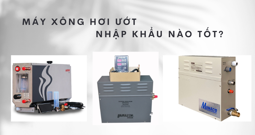 Nên mua máy xông hơi ướt nhập khẩu nào tốt nhất hiện nay? Top 6 thương hiệu máy xông hơi ướt được ưa chuộng nhất