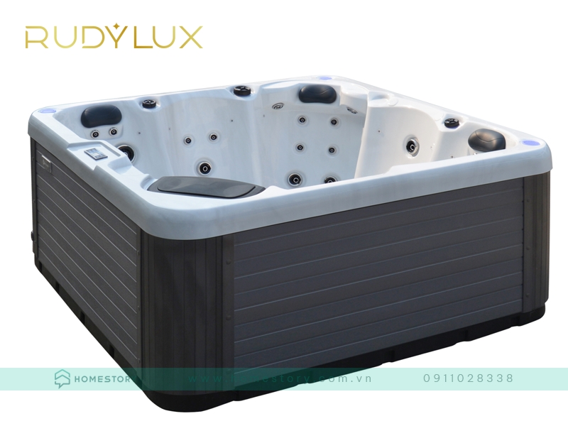 Bồn Tắm Jacuzzi Massage Acrylic Rudylux Rd-816C Vuông Độc Lập