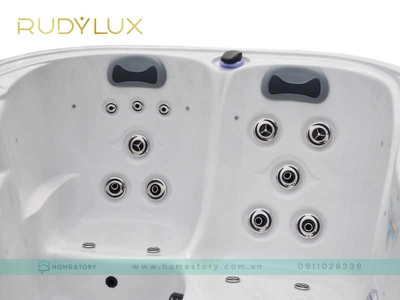 Các mắt sục massage lưng bồn tắm jacuzzi Rudylux RD-808B