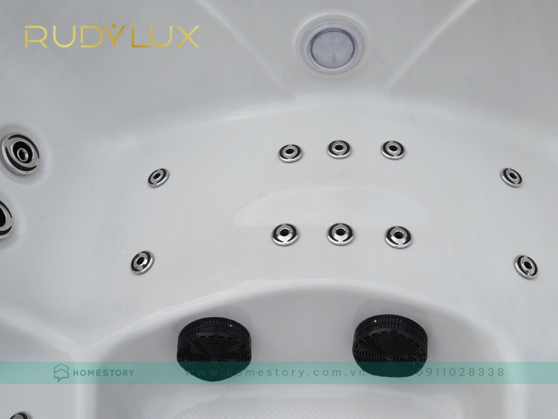 Khu vực nằm massage của bồn tắm jacuzzi Rudylux RD-808B