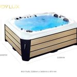 Kích thước bồn tắm jacuzzi massage acrylic rudylux rd-808a chữ nhật độc lập