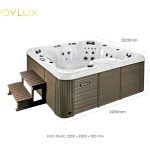 Kích thước bồn tắm jacuzzi massage acrylic rudylux rd-878 vuông độc lập