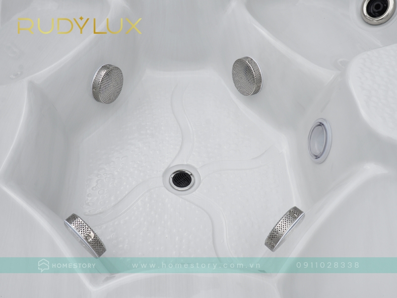 Lòng bồn và hệ thống thoát nước hiện đại của bồn Rudylux RD-878
