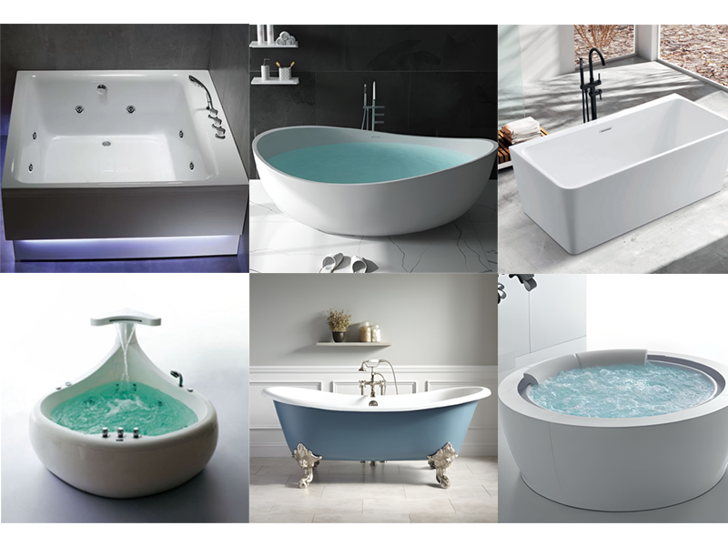 Phân loại bồn tắm composite dựa theo thiết kế