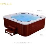 Kích thước bồn tắm jacuzzi massage acrylic rudylux rd-590 chữ nhật độc lập