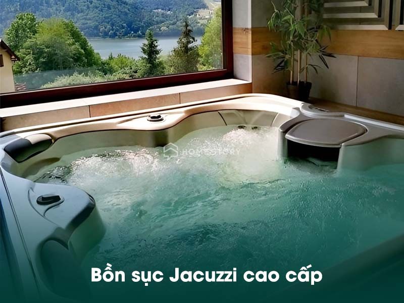 Bồn sục Jacuzzi là một chiếc bồn tắm thủy lực cao cấp với kích thước lớn